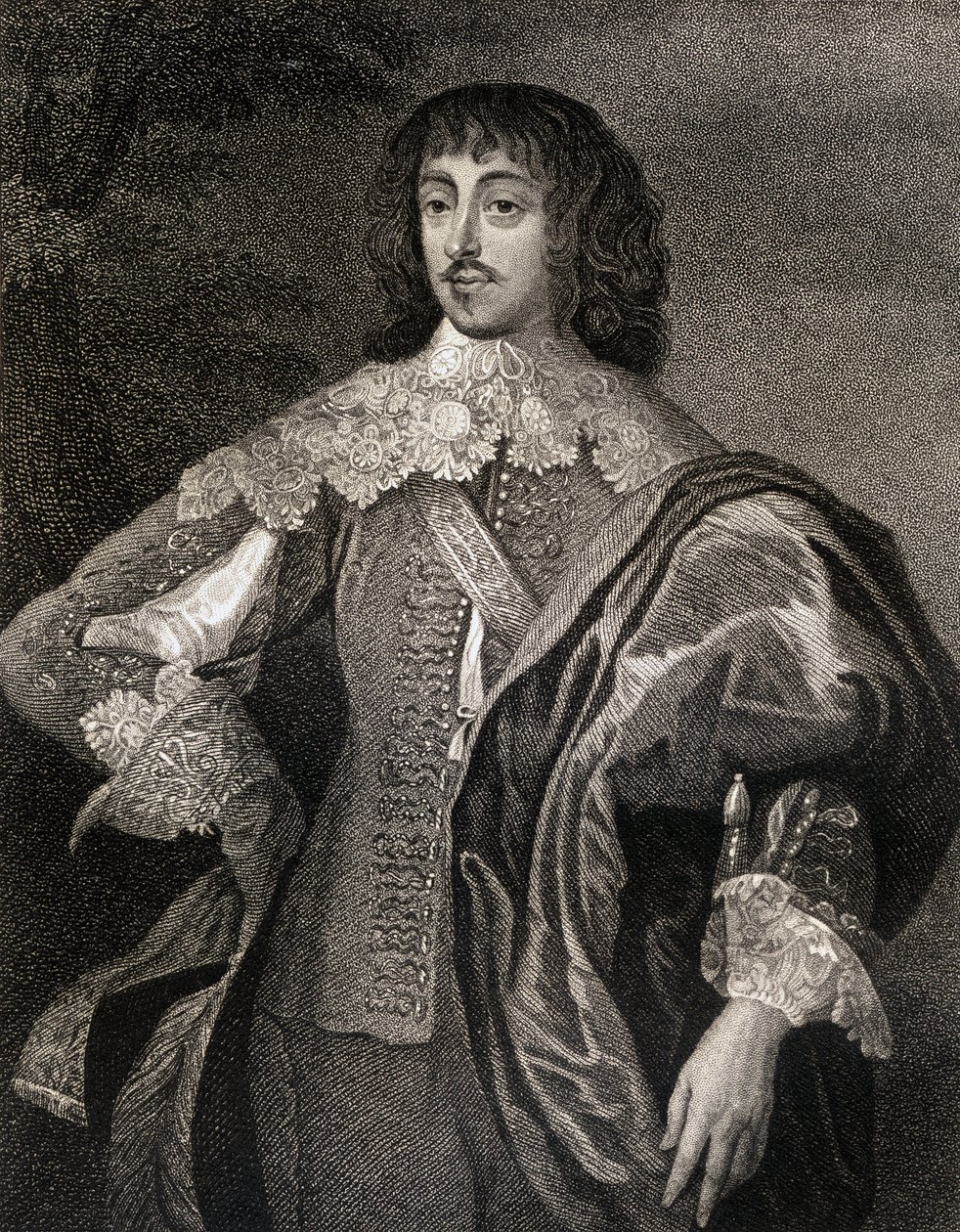 Portrait of William Villiers, Viscount Grandison, from Lodges British Portraits by English School