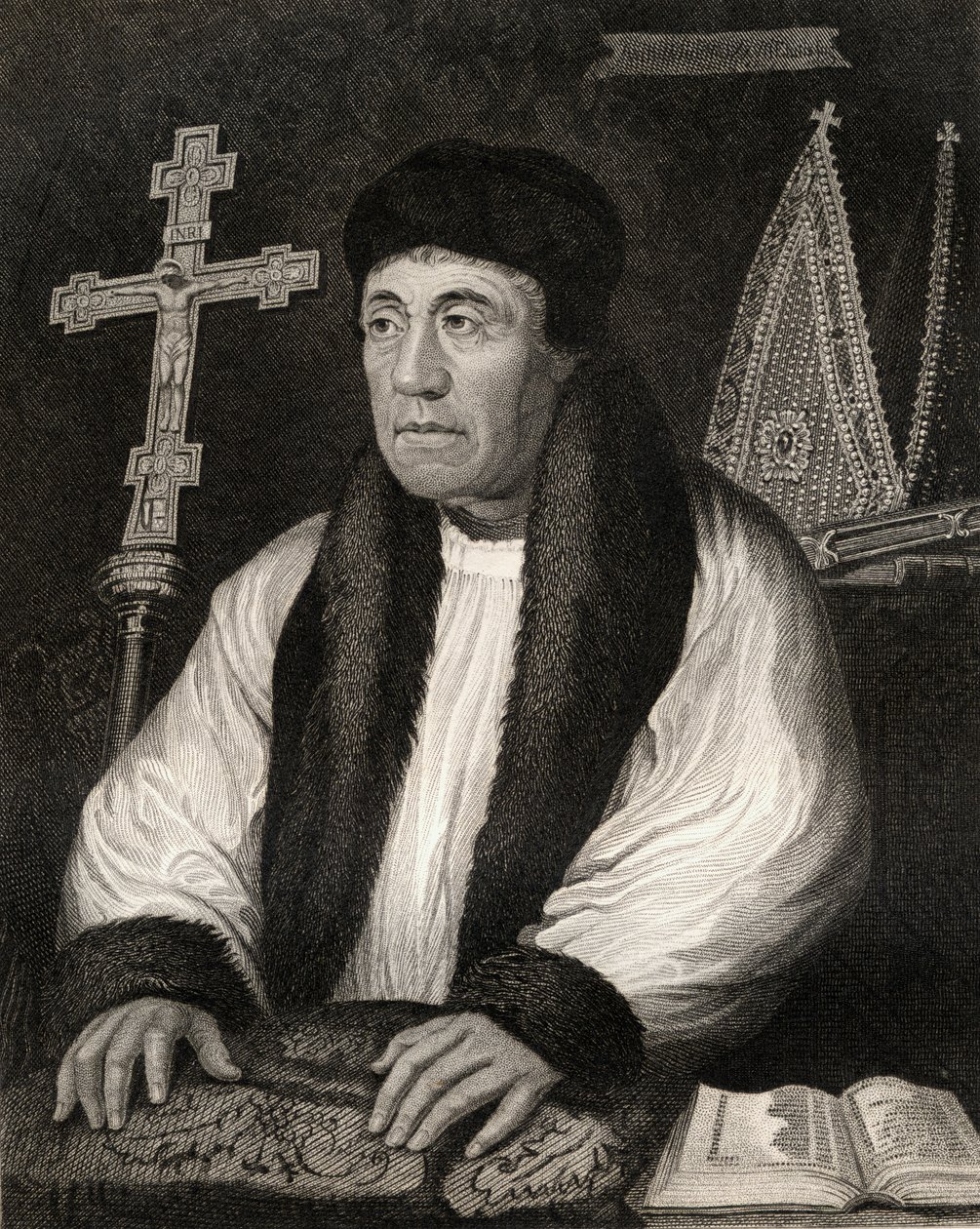 Portrait of William Warham (1450-1532), from Lodges British Portraits, 1823 by English School