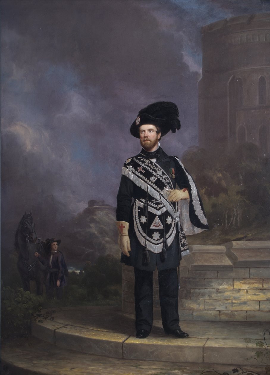 Portrait of a Masonic Knight Templar by English School