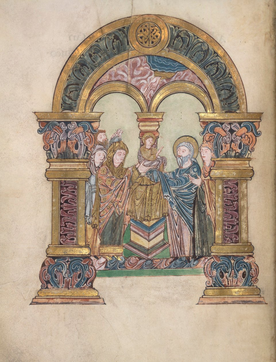 Presentation in the Temple, from the Benedictional of St Aethelwold, 971-984 by English School