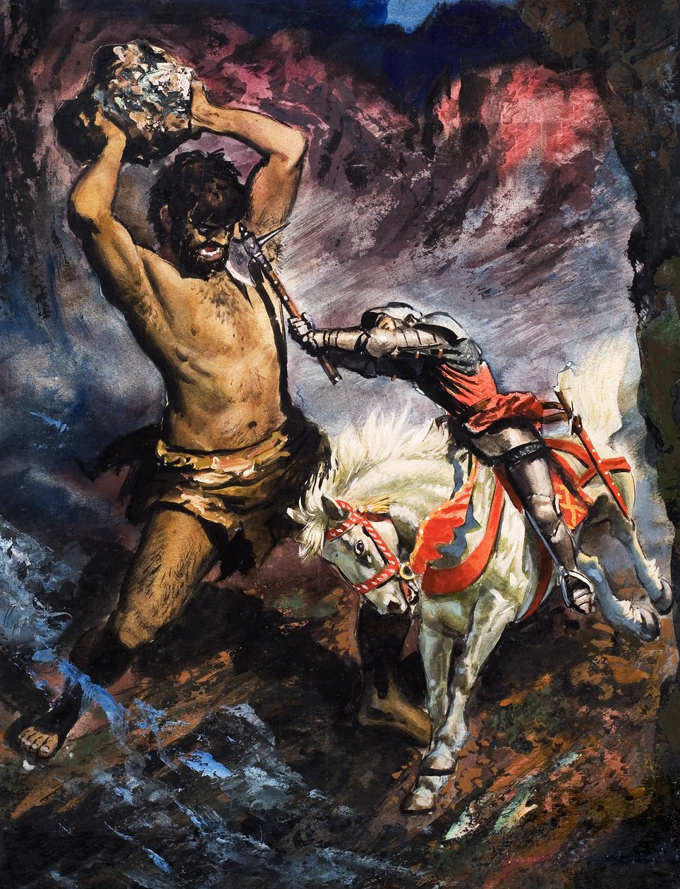 Prince Arthur Kills the Giant, Illustration from 