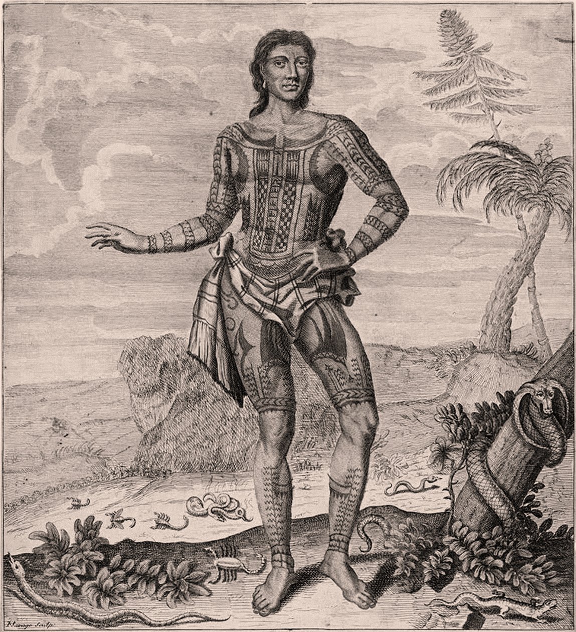 Prince Giolo from the Philippines, 1691 by English School