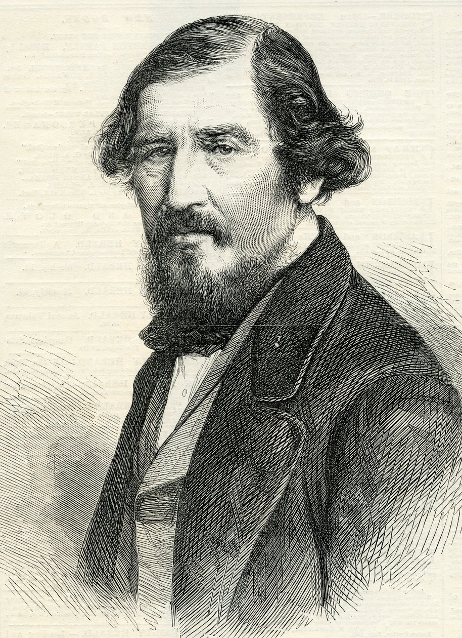 Professor Aytoun from The Illustrated London News 19th August, 1865 (engraving) by English School