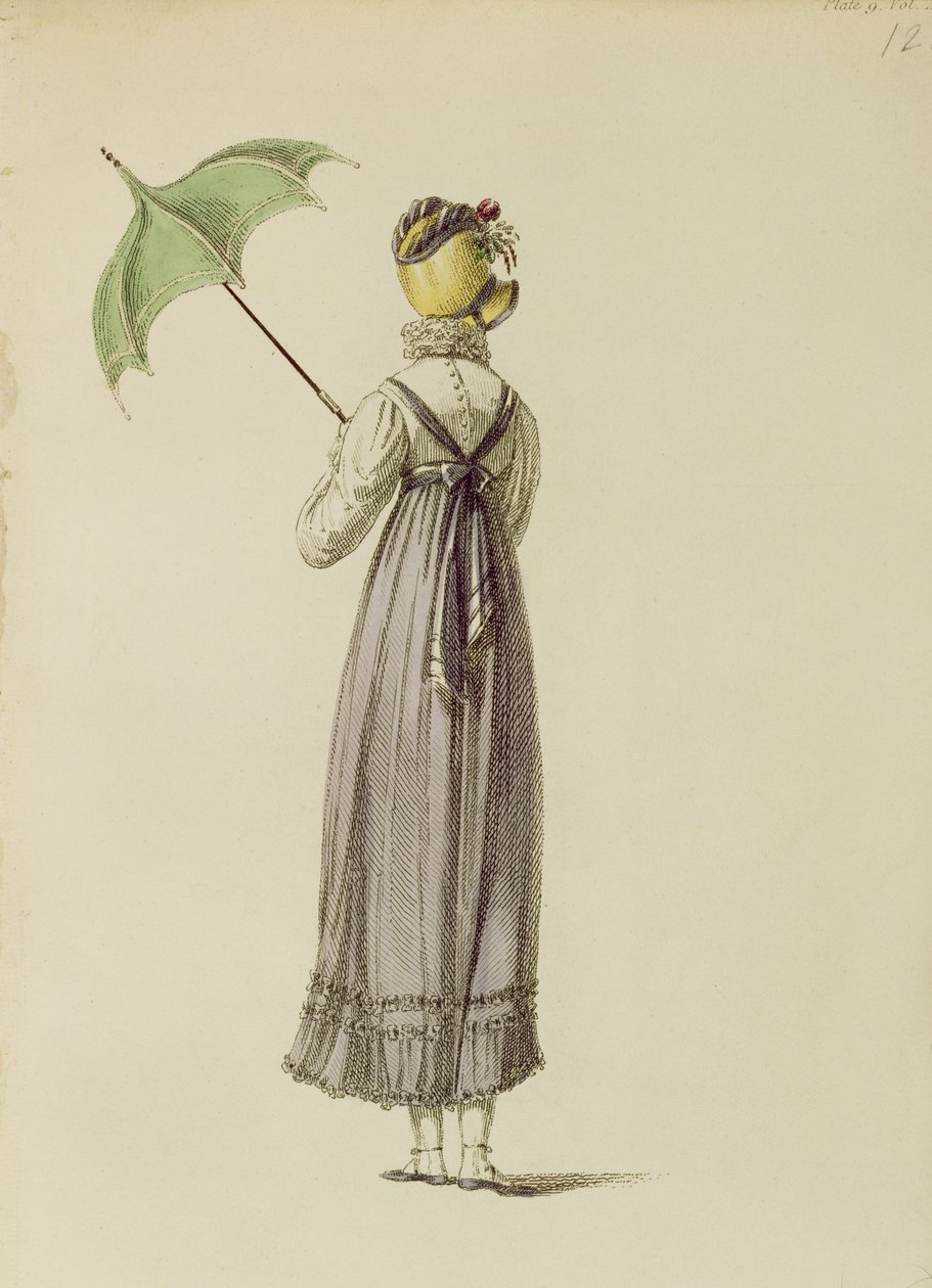 Promenade dress, fashion plate from Ackermann