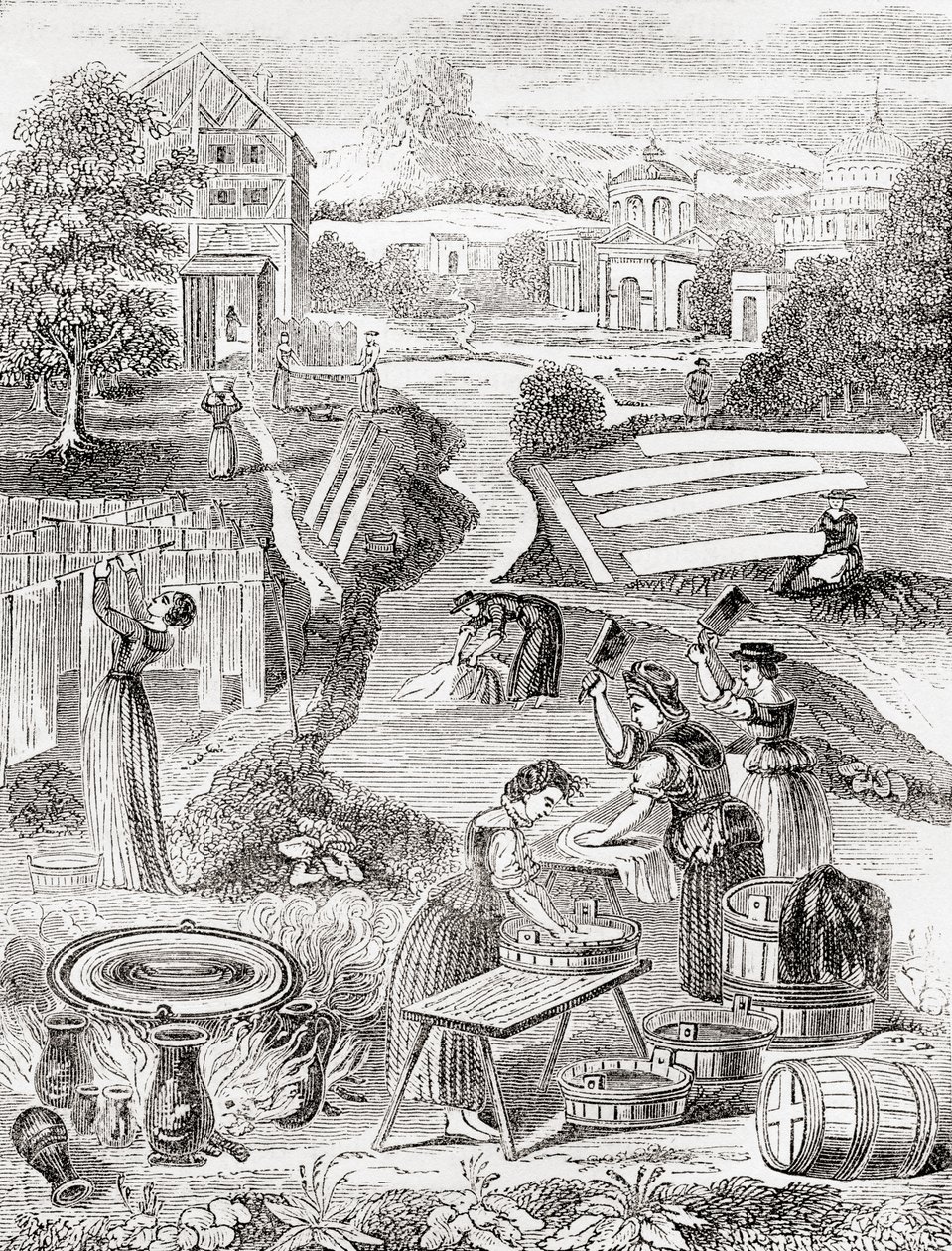 Public washing grounds by English School