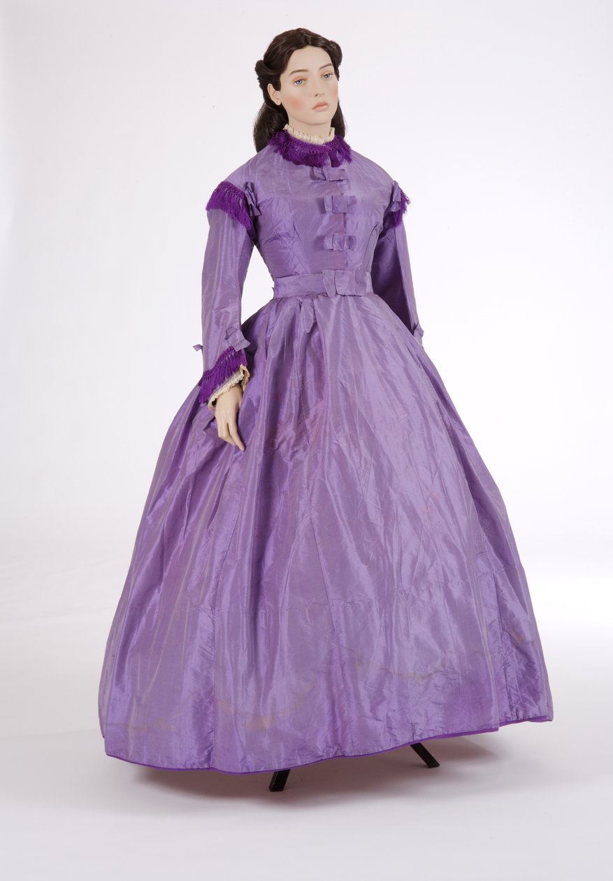 Purple day dress, 1860s by English School