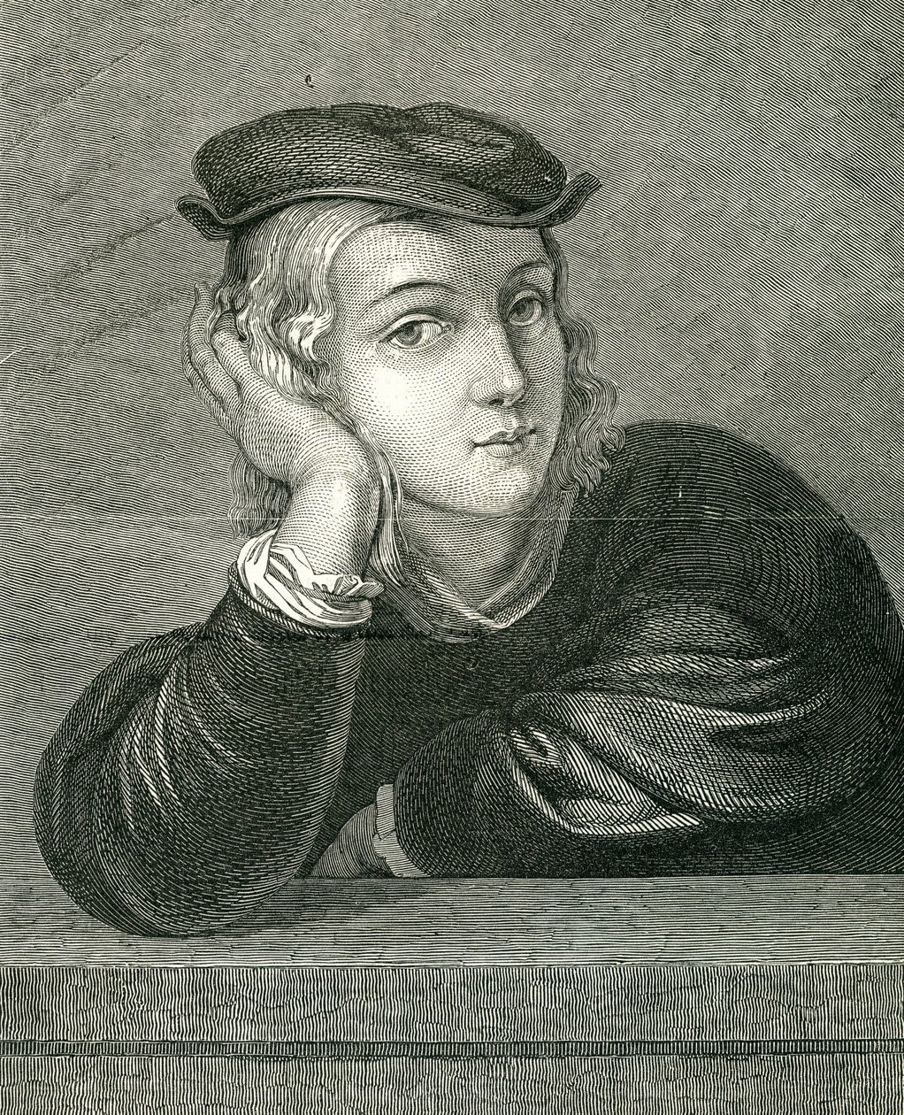 Raphael at the age of 15 by English School