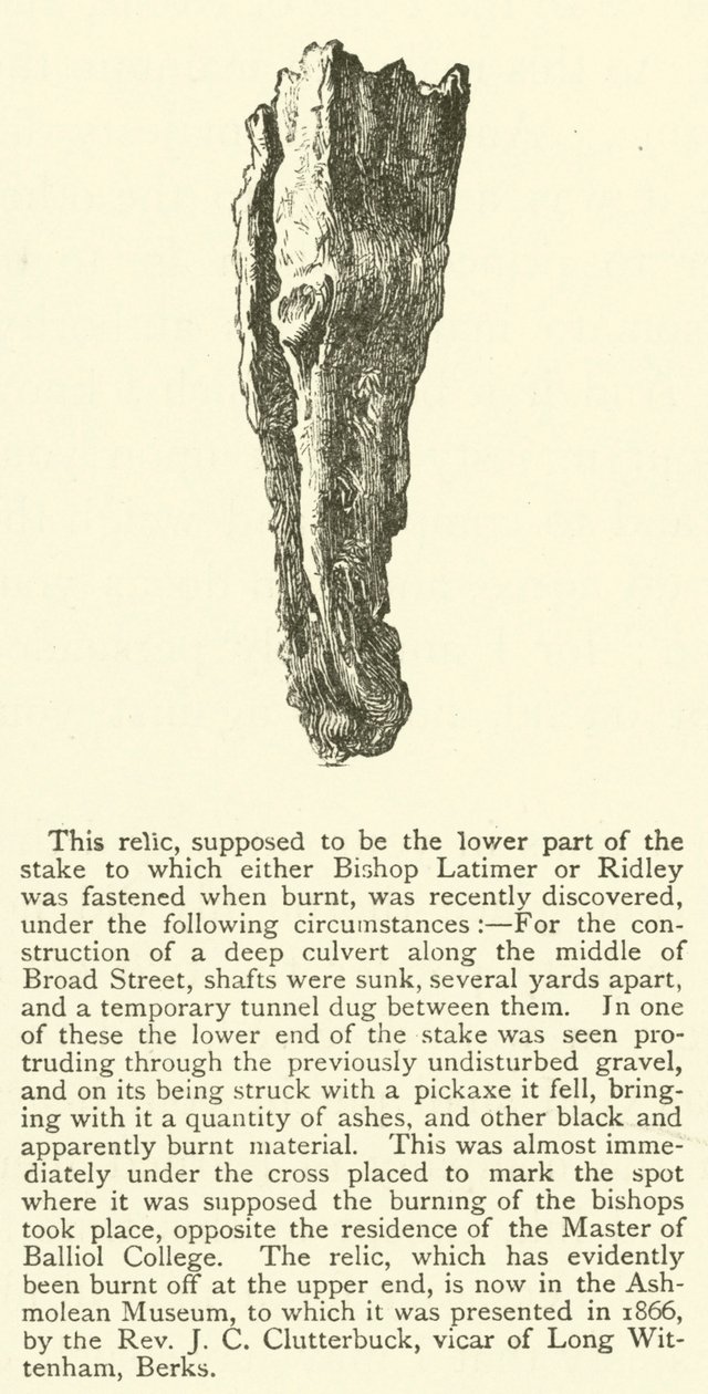 Relic of stake by English School