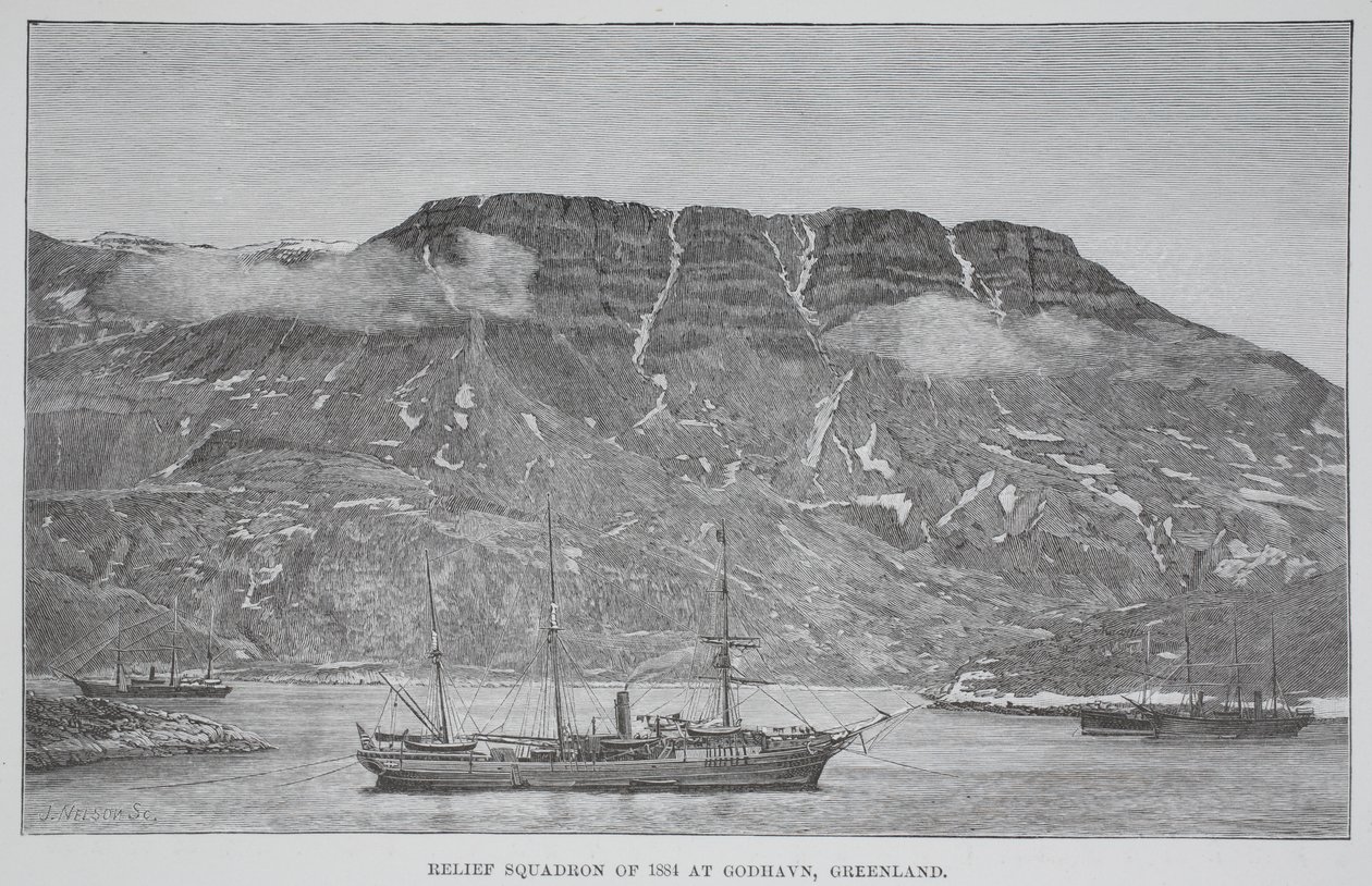 Relief Squadron of 1884 at Godhavn, Greenland, London 1886 by English School