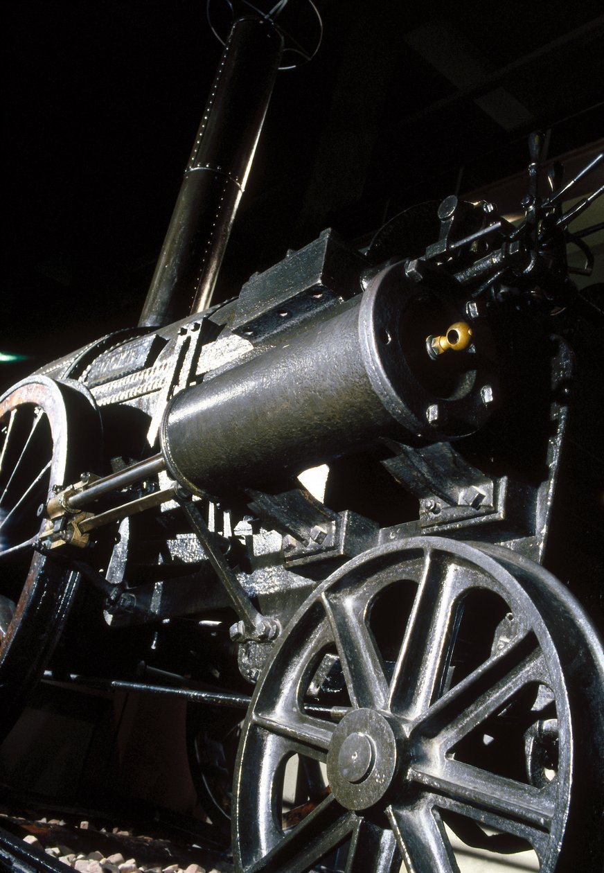 Remains of Stephensons Rocket, 1829 (detail) by English School
