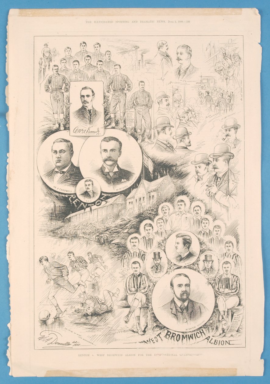 Renton vs. West Bromwich Albion, from The Illustrated Sporting and Dramatic News, 2nd June 1888 by English School