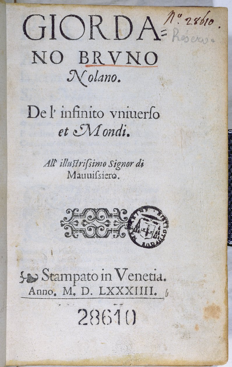 Title page of De l