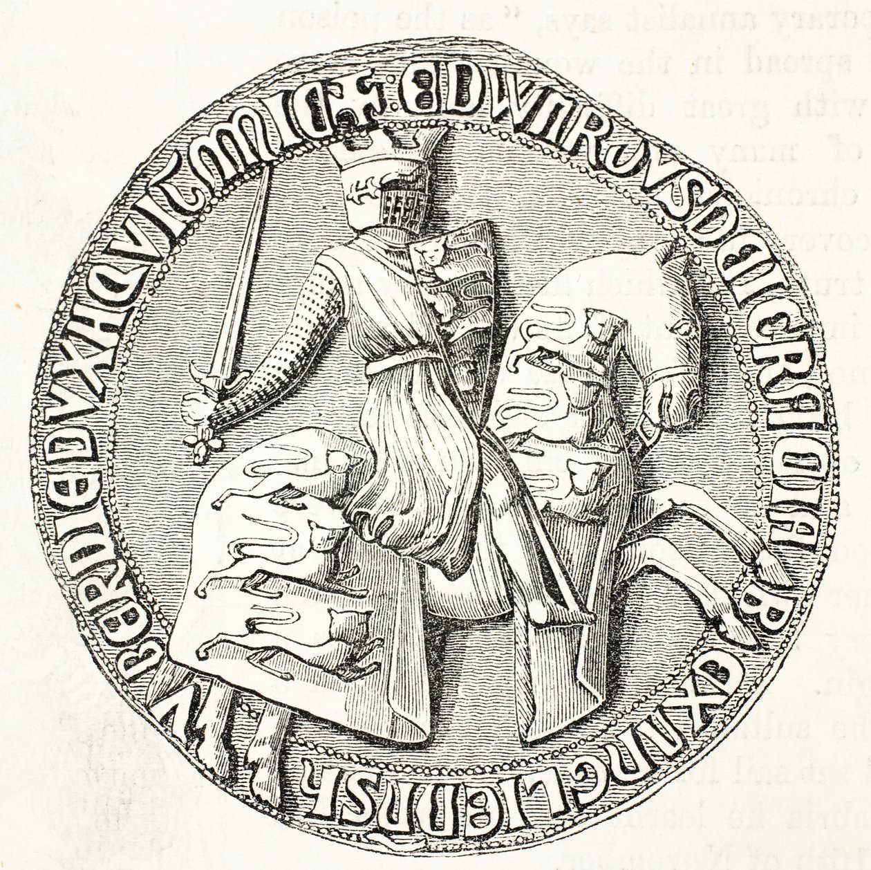 Reverse of the Great Seal of Edward I by English School