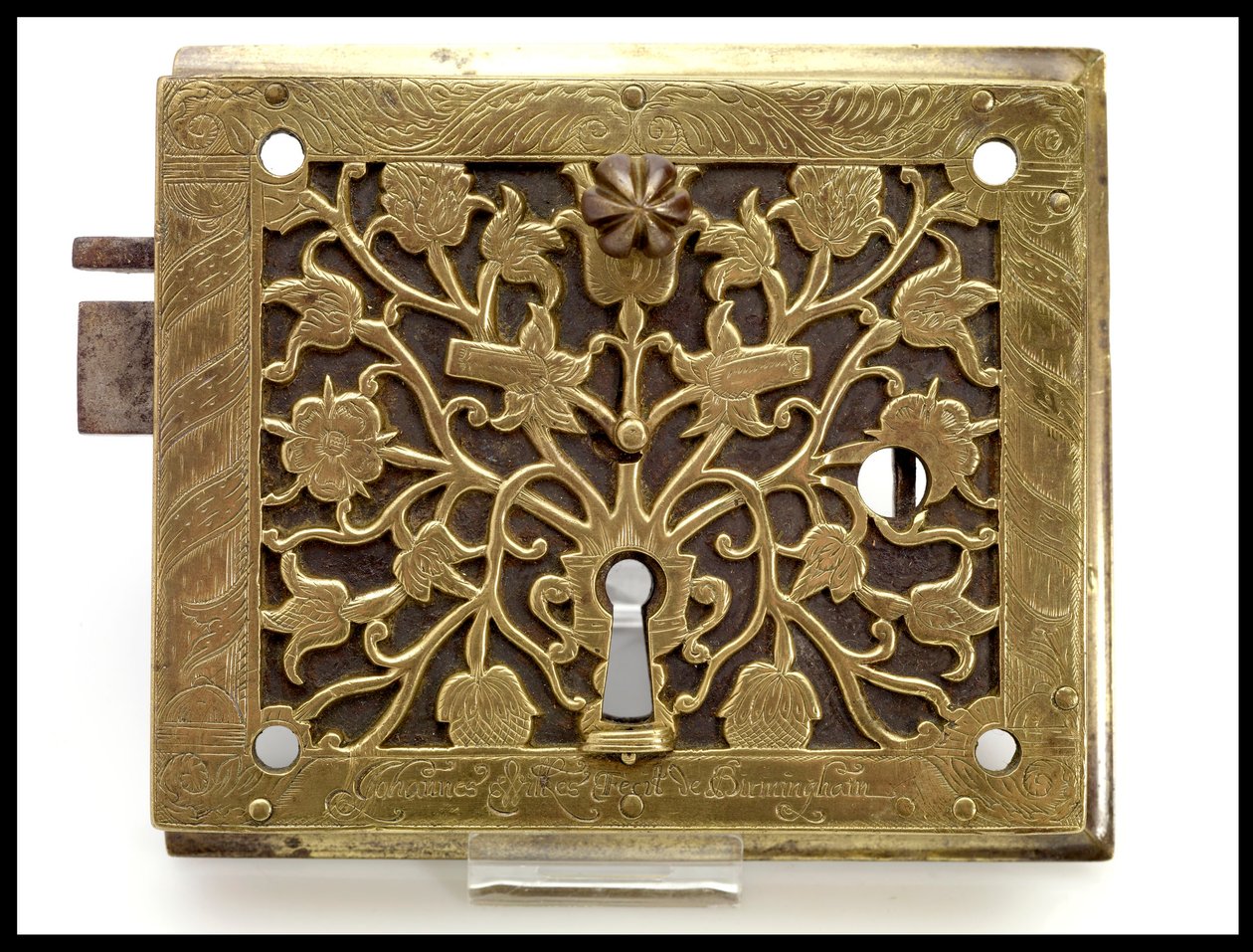 Rim lock, made by John Wilkes by English School
