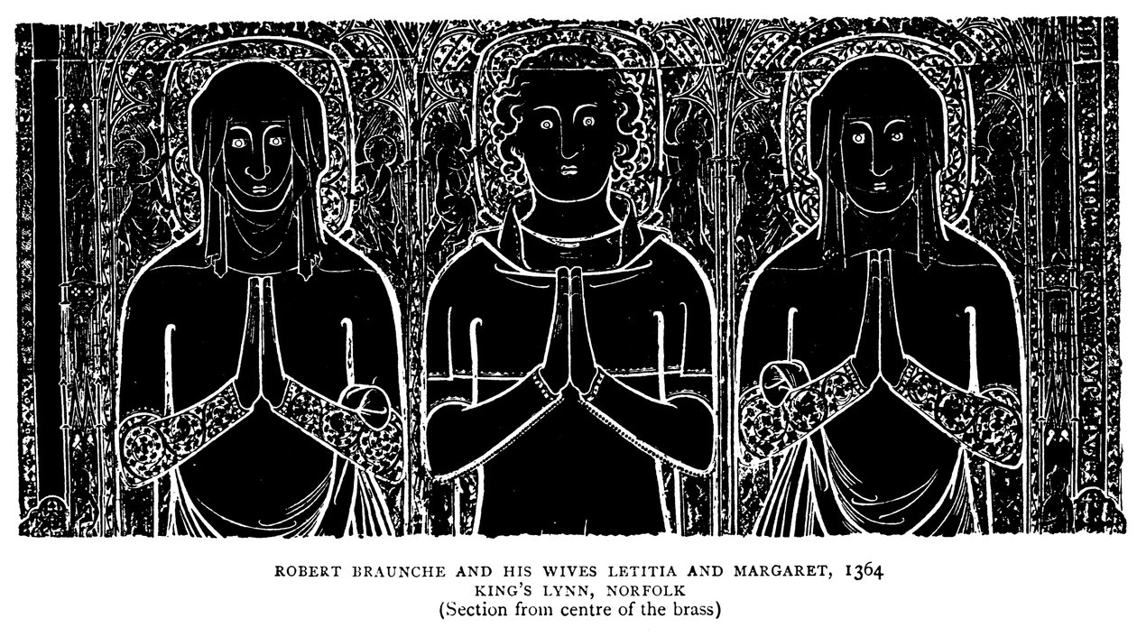 Robert Braunche and His Wives Letitia and Margaret by English School