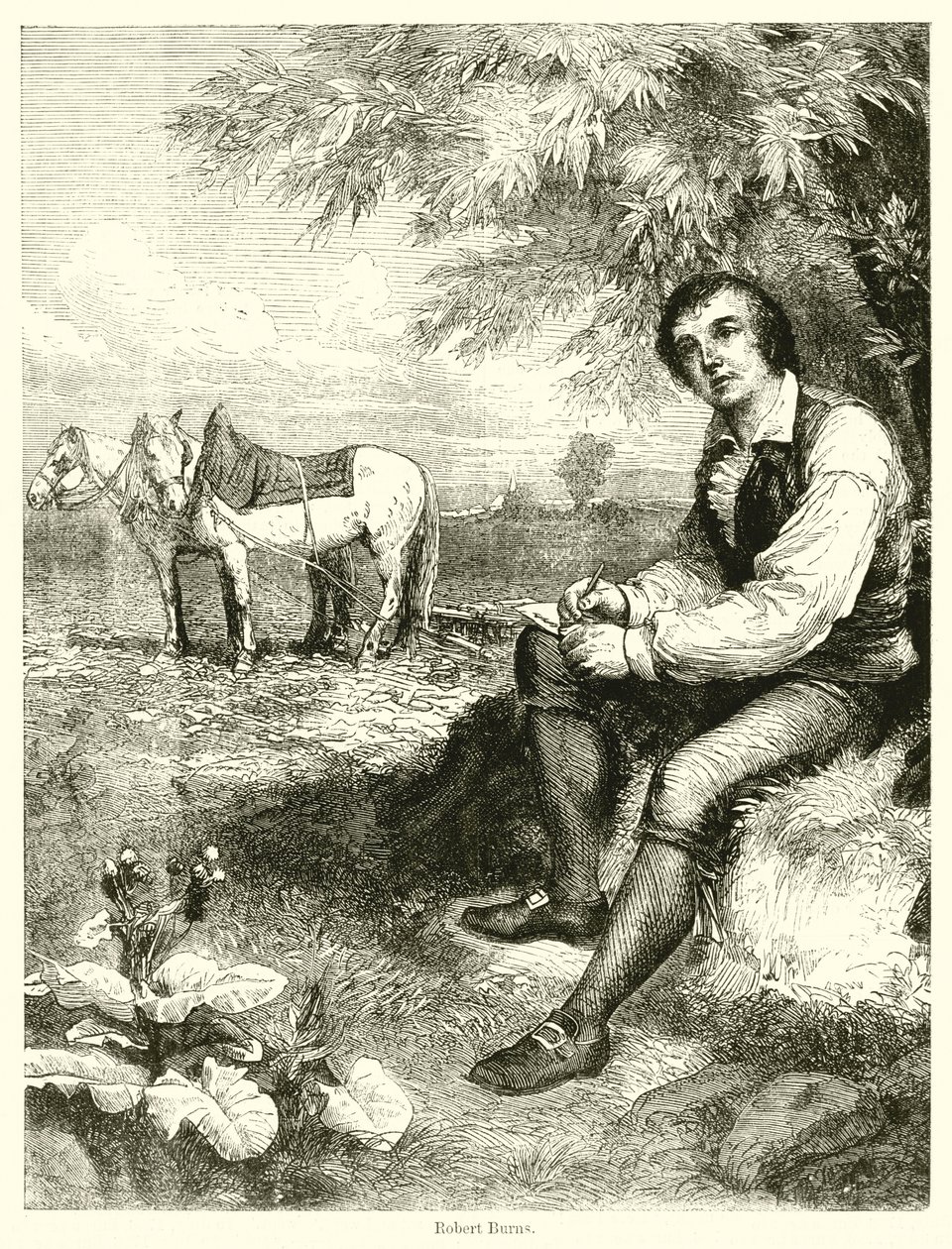 Robert Burns by English School
