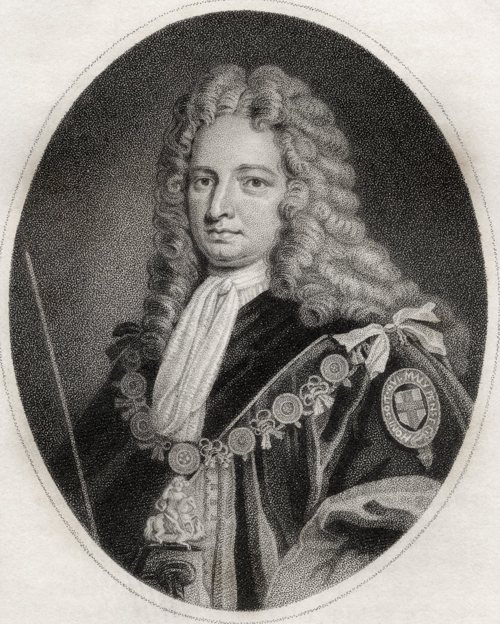 Robert Harley, engraved by Maddox, illustration from 