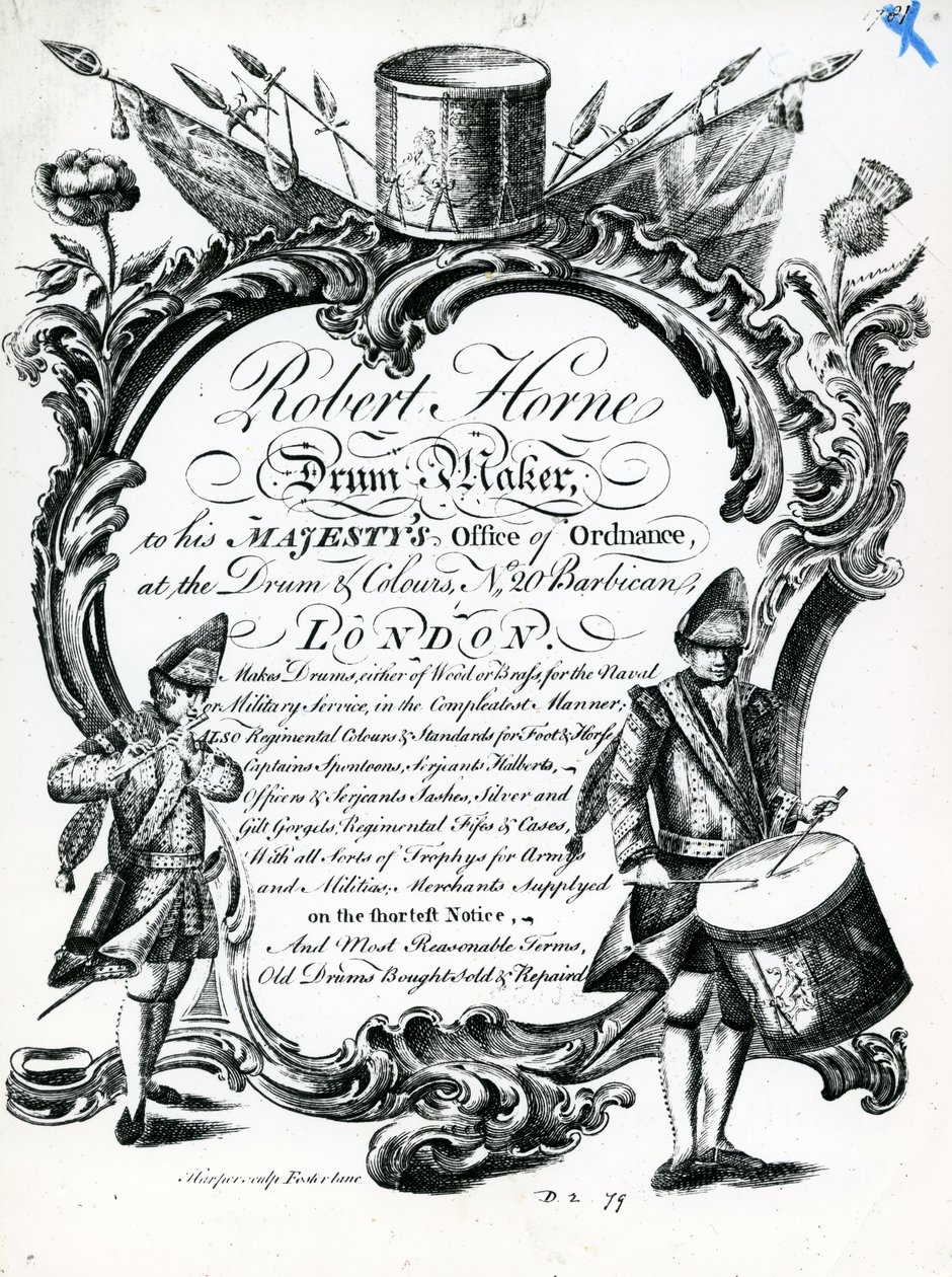Robert Horne, Drum Maker by English School