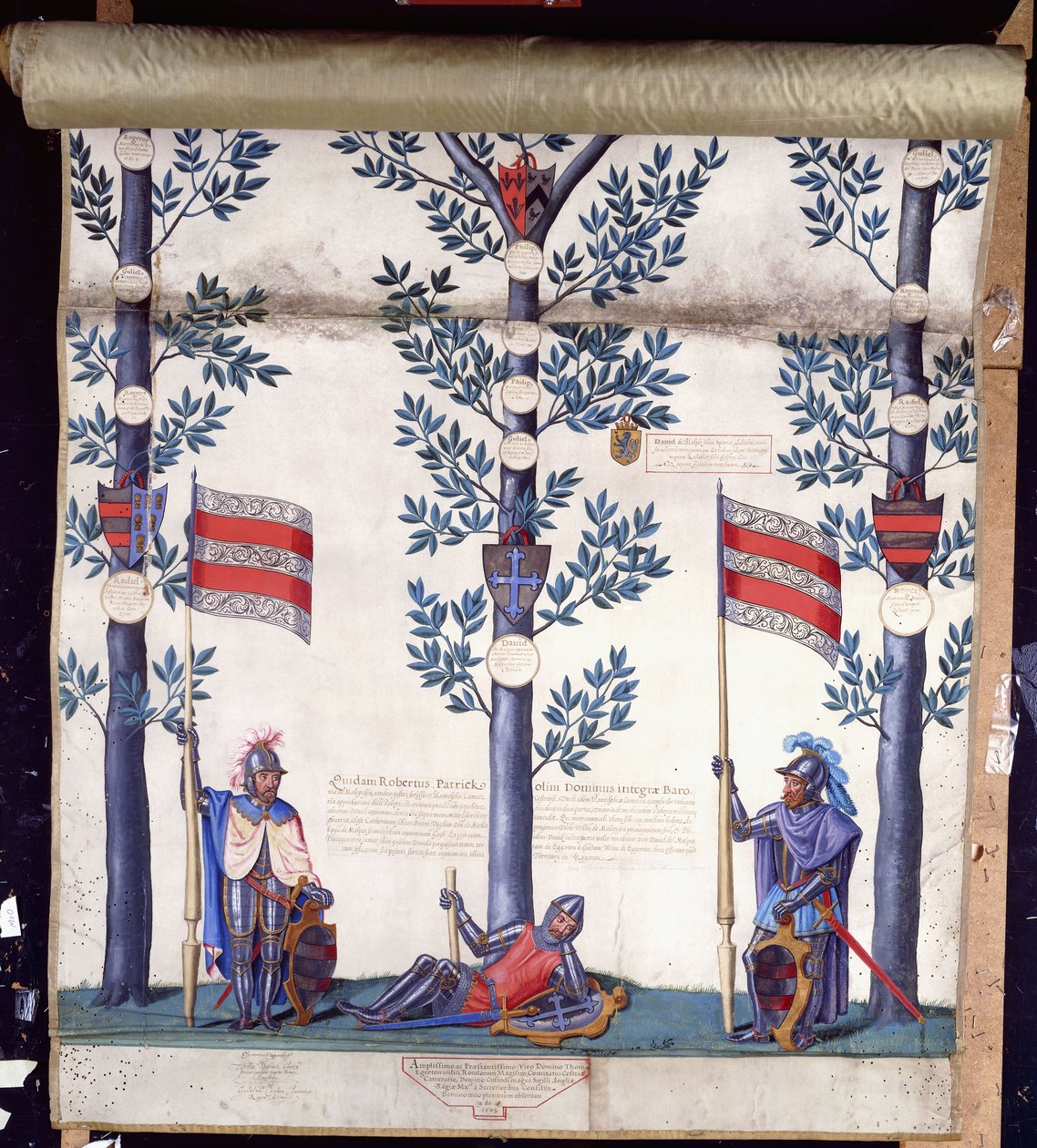 Roll of Arms and Pedigree of the Egerton Family by English School