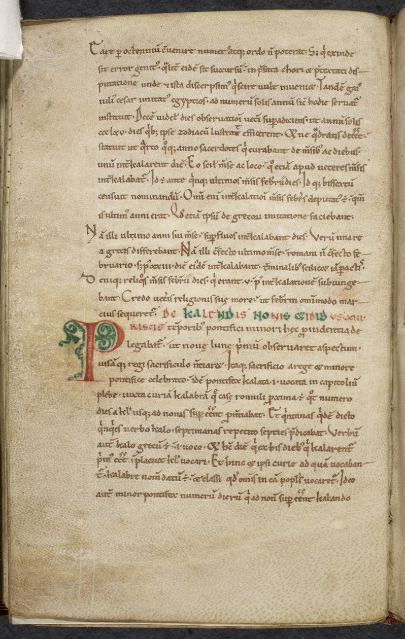 Initial P. De temporum ratione. Bede the Venerable. Miscellany of Works ...