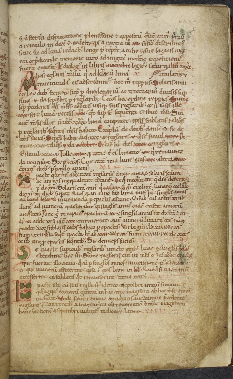 Initial and Marginal Drawings, Computus, Helperic of Auxerre by English School