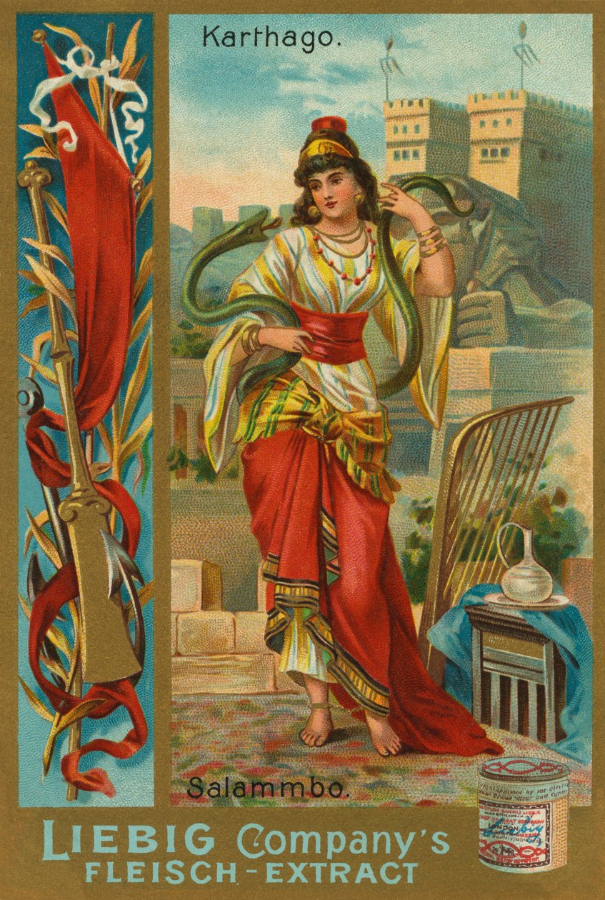 Salammbo, Daughter of Carthaginian General Hamilcar Barca, Liebig Card by English School
