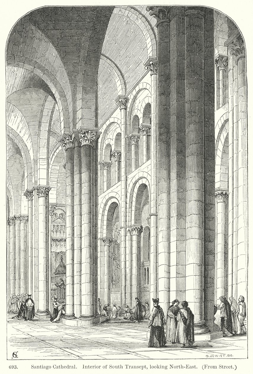 Santiago Cathedral. Interior of South Transept, looking North-East by English School