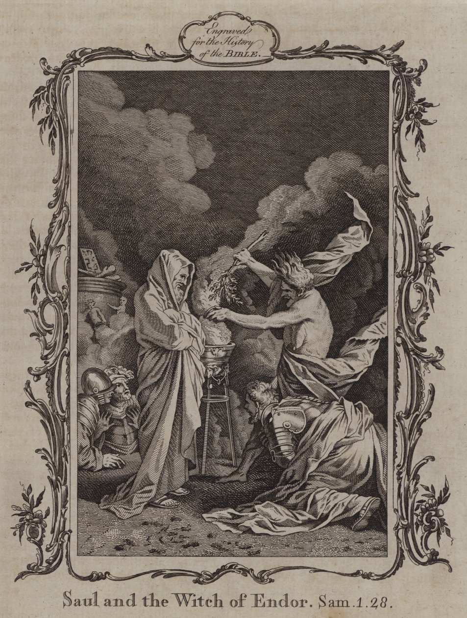 Saul and the Witch of Endor by English School
