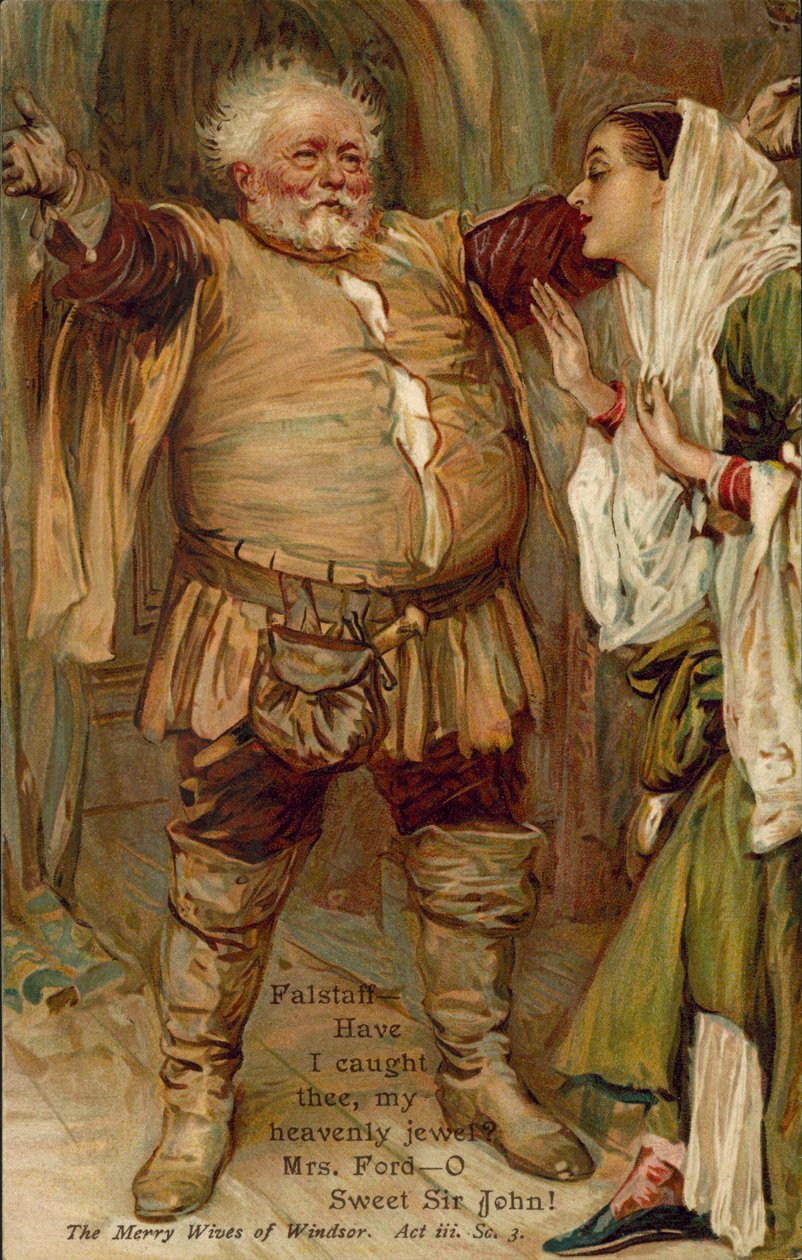Scene from the Merry Wives of Windsor by William Shakespeare by English School