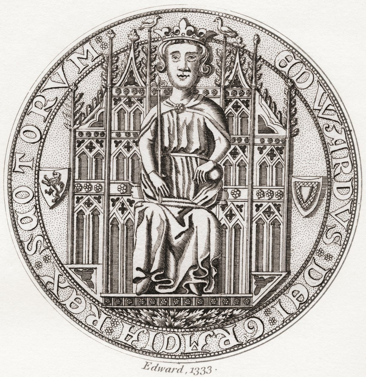 Seal of Edward Balliol, c. 1283-1367 by English School