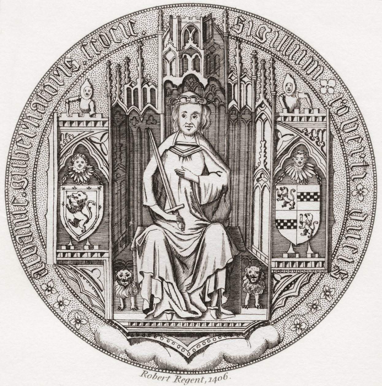 Seal of Robert Stewart, Duke of Albany by English School