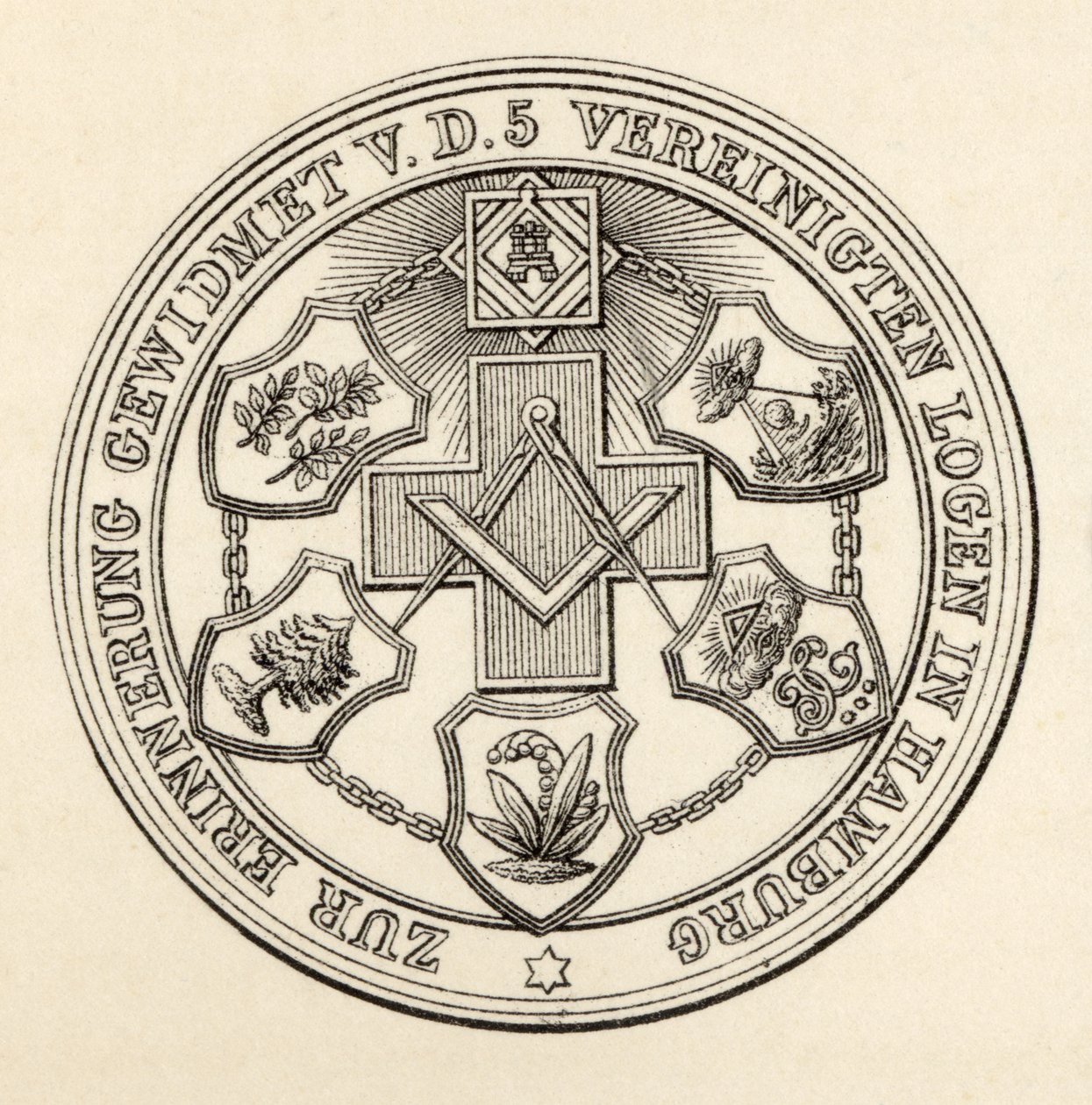 Seal of the Masons of Hamburg, from 