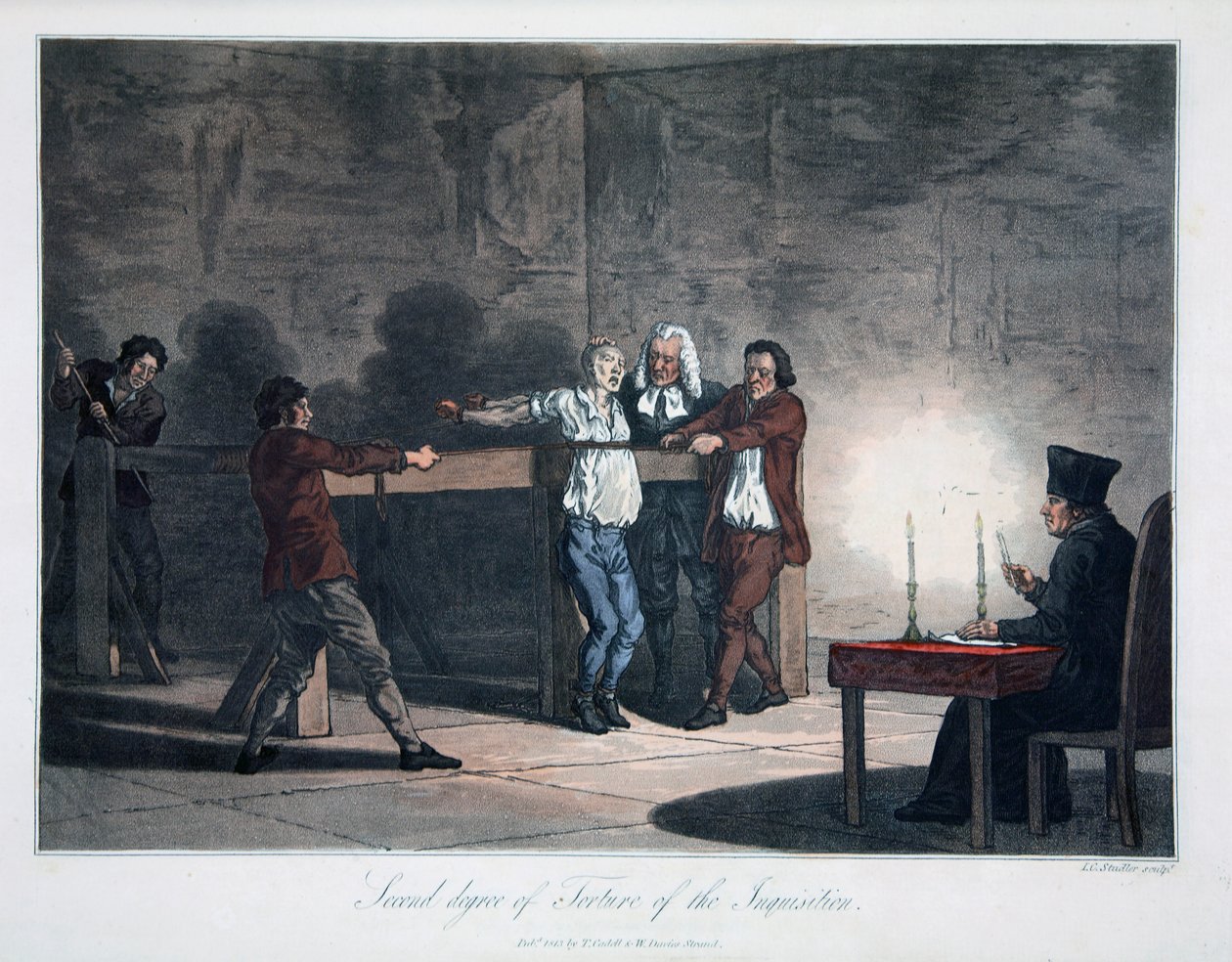 Second Degree of Torture of the Inquisition, Engraved by L.C. Stadler, pub. by Cadell & Davies, London, c.1813 by English School