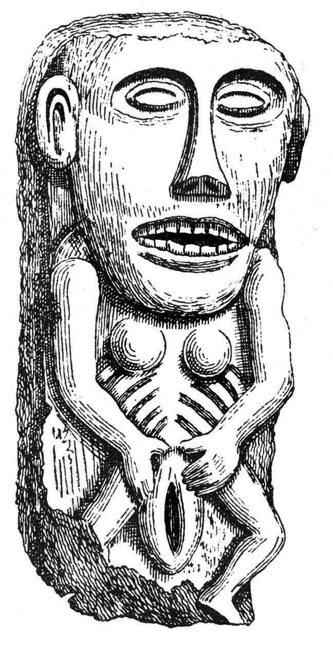 Sheela-na-Gig, from Ballinahend Castle, Tipperary, Ireland by English School