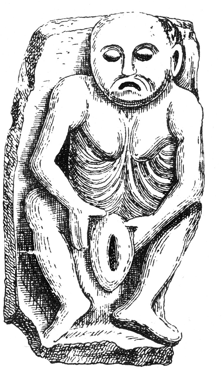Sheela-na-Gig, from a church in County Cavan, Ireland by English School