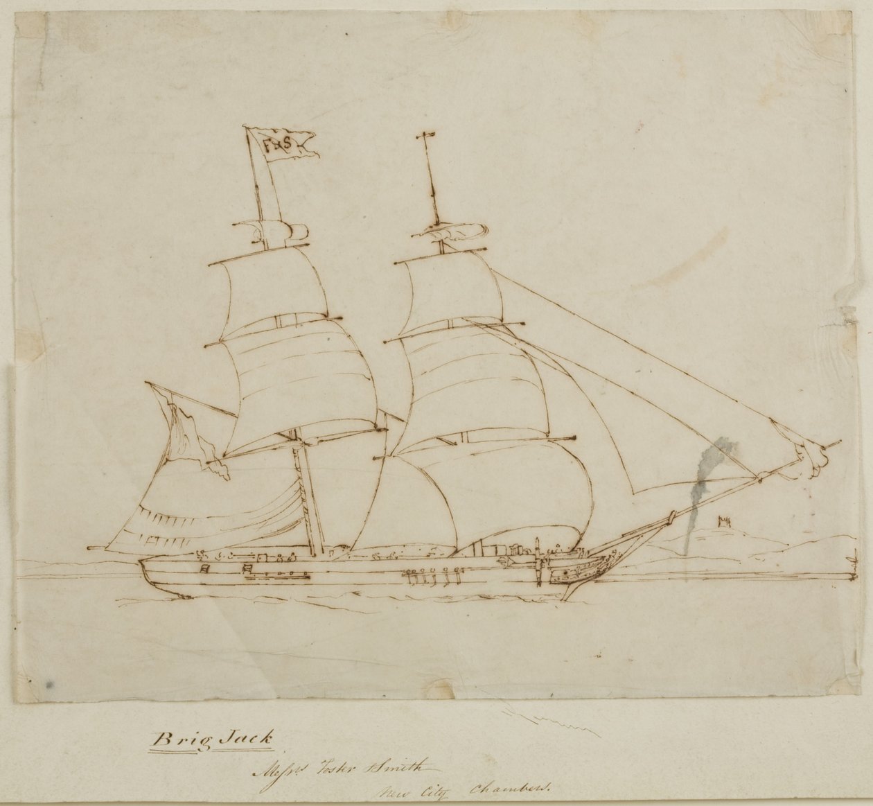 Ship Portrait - Brig Jack by English School