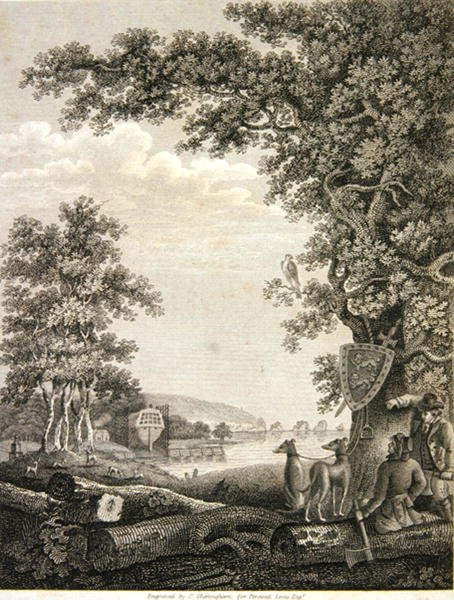 Ship builders in the New Forest, engraved by C.Sheringham for Percival Lewis by English School