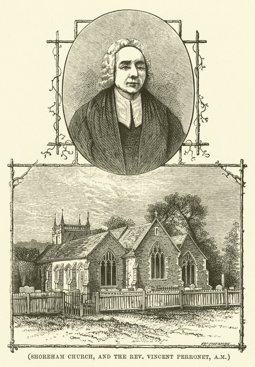 Shoreham Church, and the Reverend Vincent Perronet, AM by English School