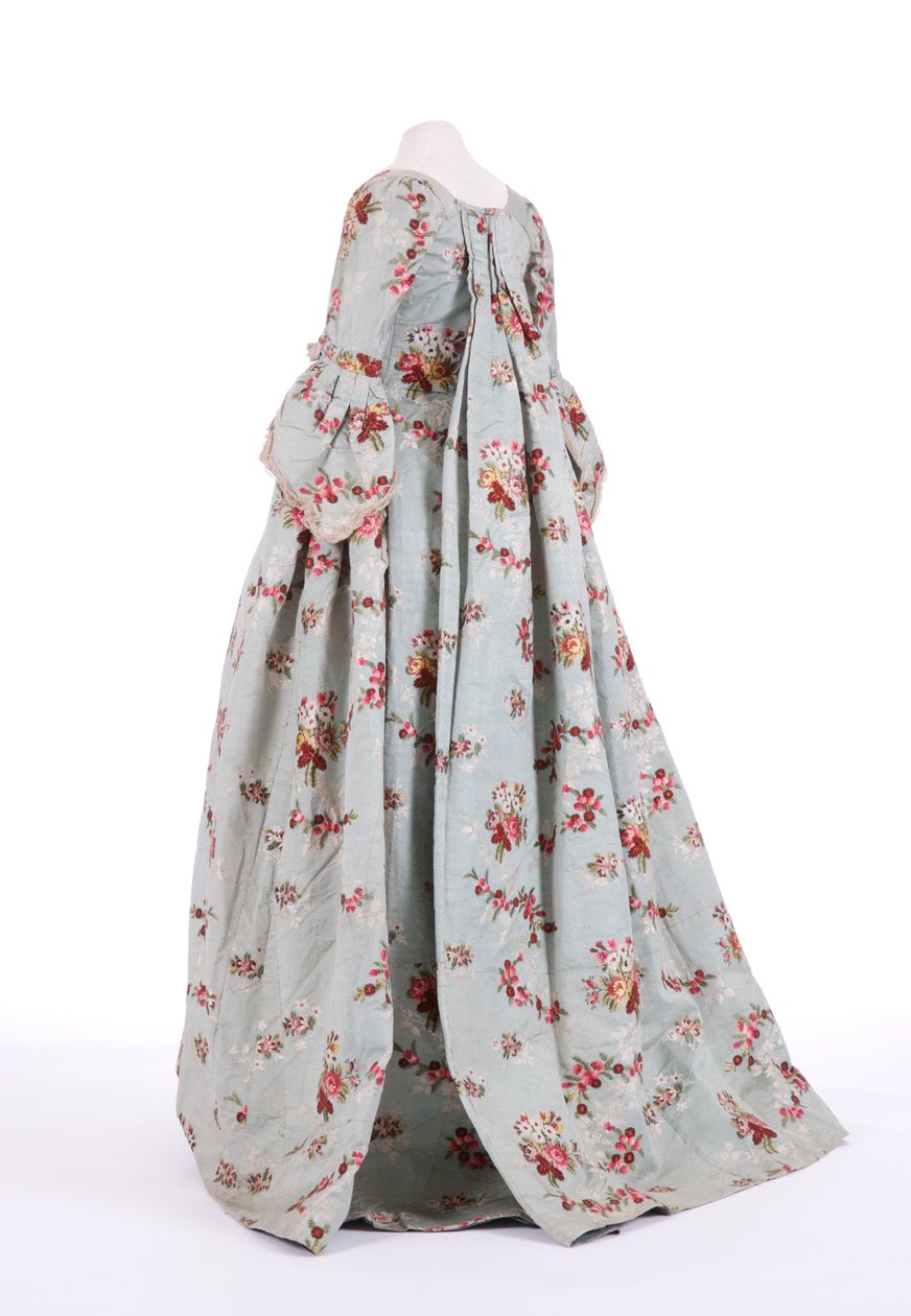 Side view of a sack back dress, 1760s by English School