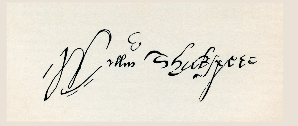 Signature of William Shakespeare, from 