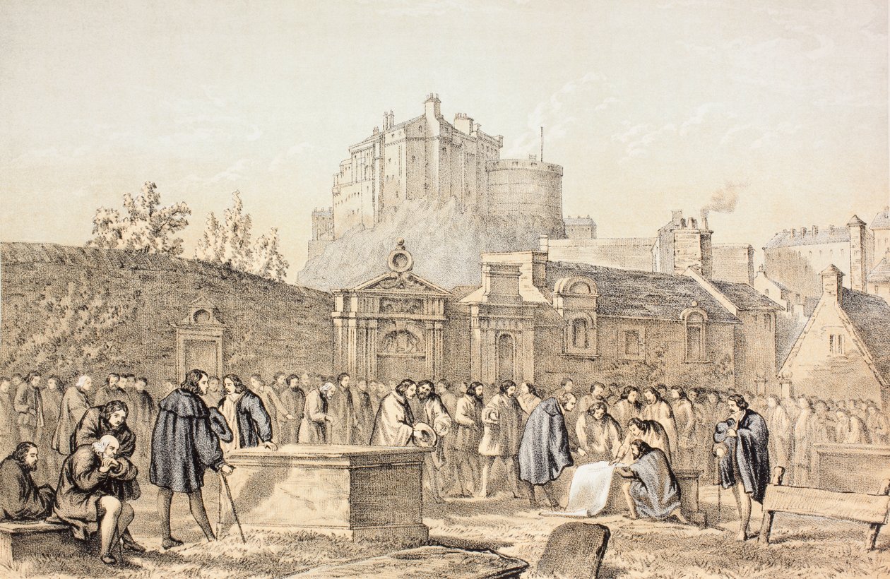 Signing the Covenant in Greyfriars Churchyard, Edinburgh in 1638, from 