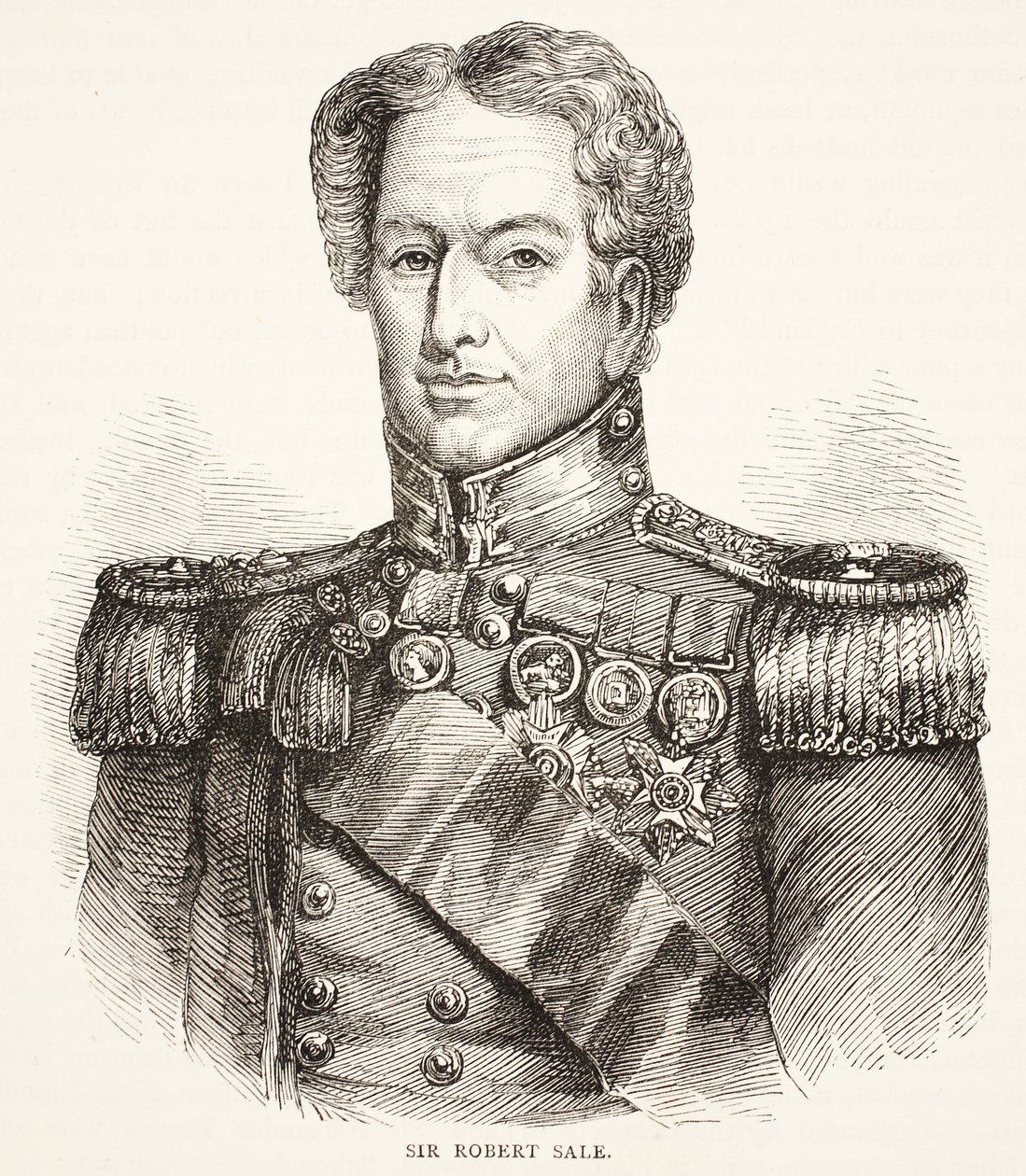 Sir Robert Sale, illustration from Cassell