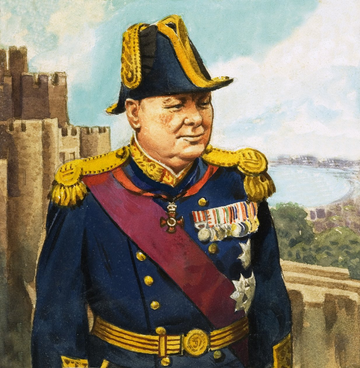 Sir Winston Churchill by English School