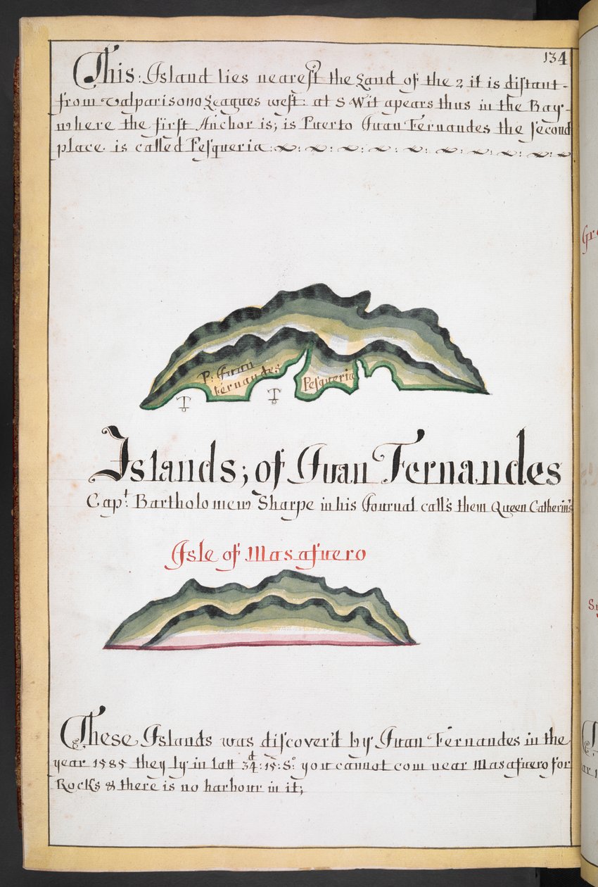Map of Juan Fernández in William Hack