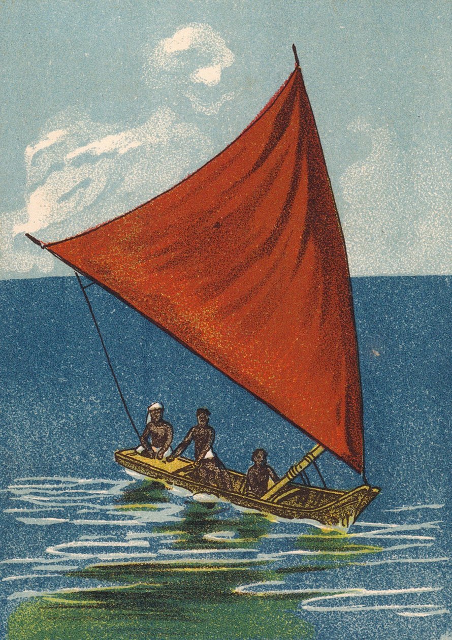 Small Sailboat, India by English School
