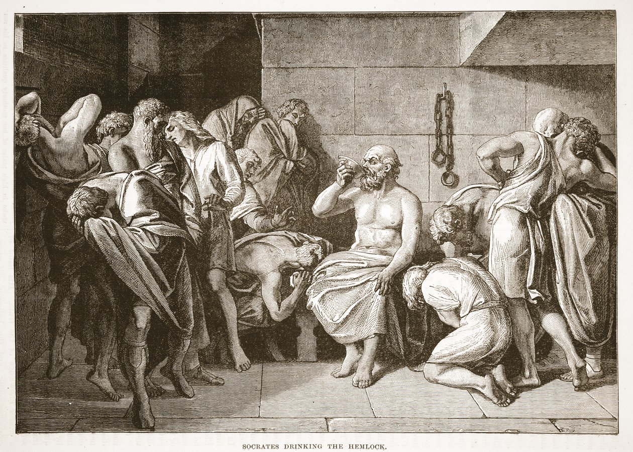 Socrates Drinking the Hemlock by English School