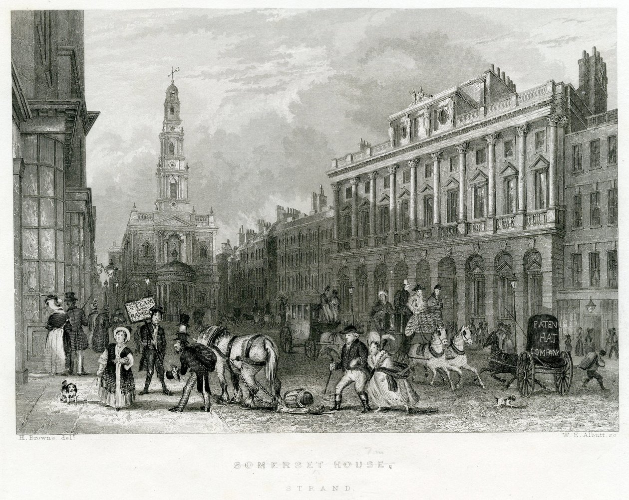 Somerset House, Strand by English School