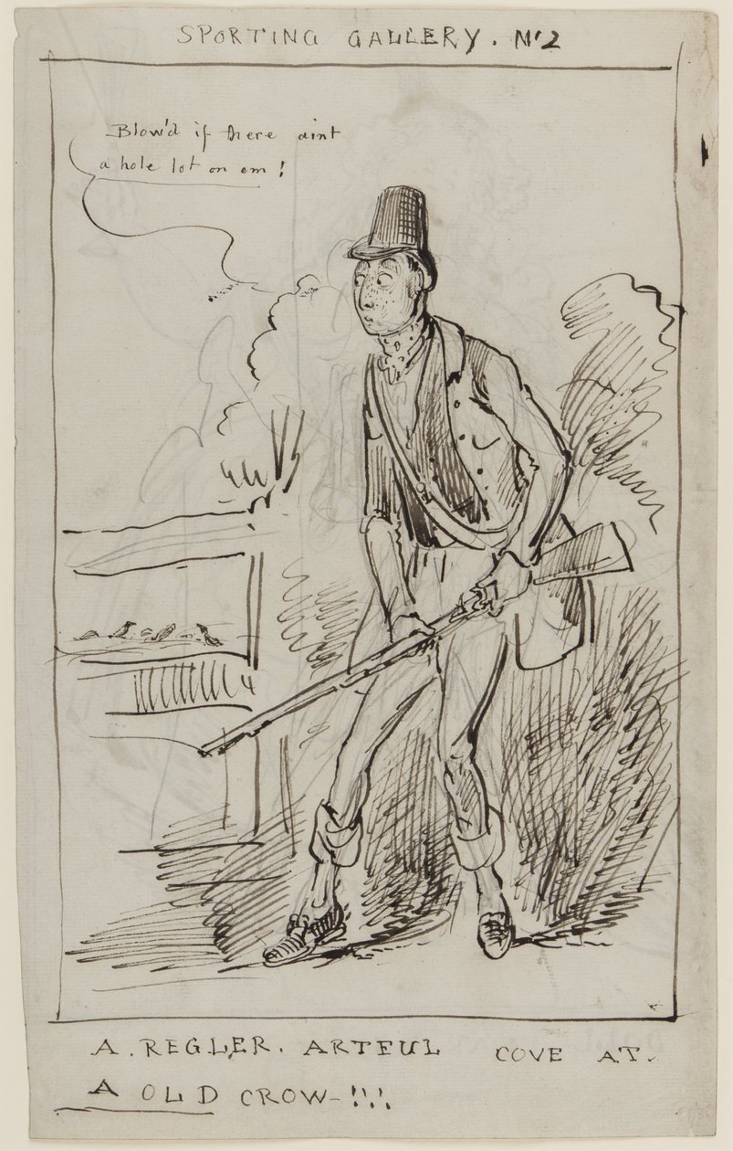 Sporting Gallery No.2, A Regler, Artful Cove at a Old Crow by English School