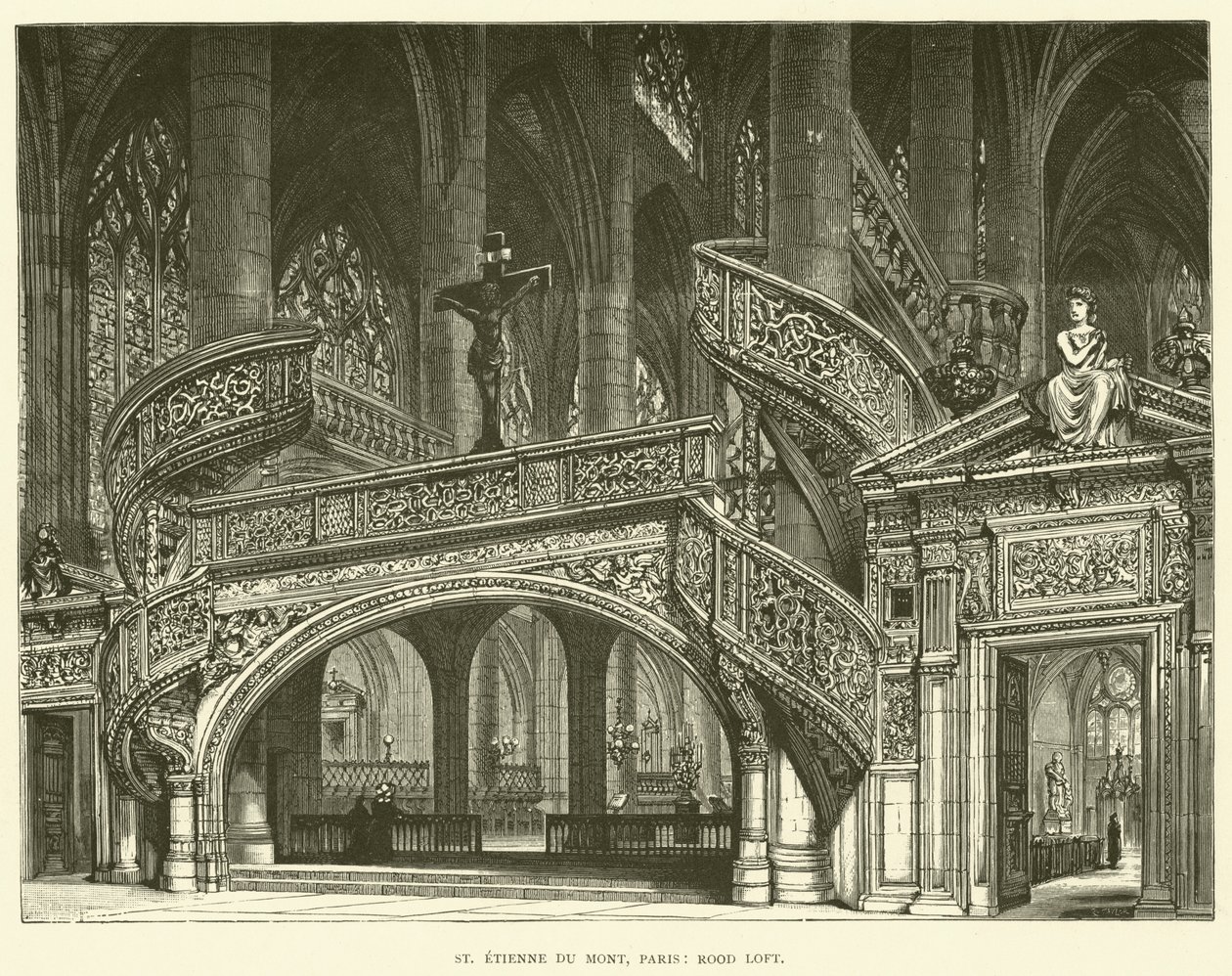 St Etienne du Mont, Paris, Rood Loft by English School