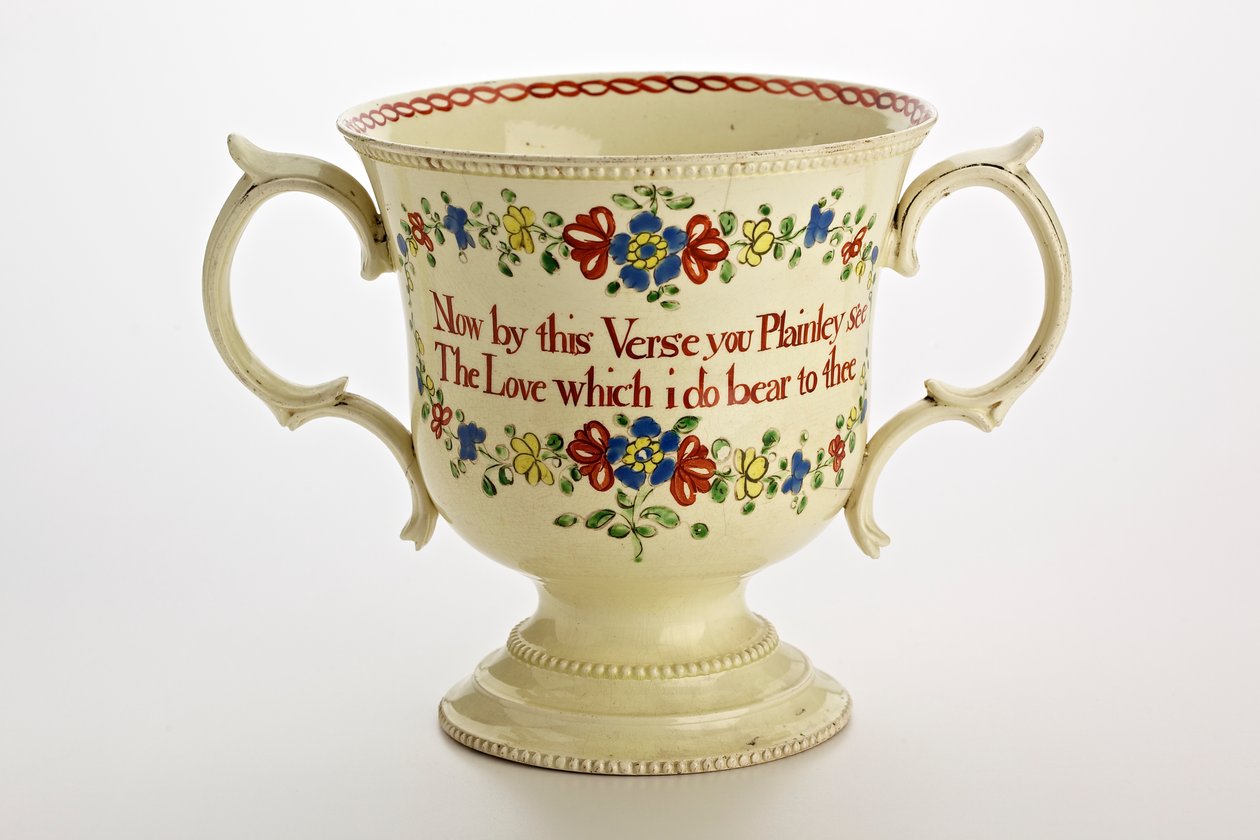 Staffordshire loving cup, 1774 by English School